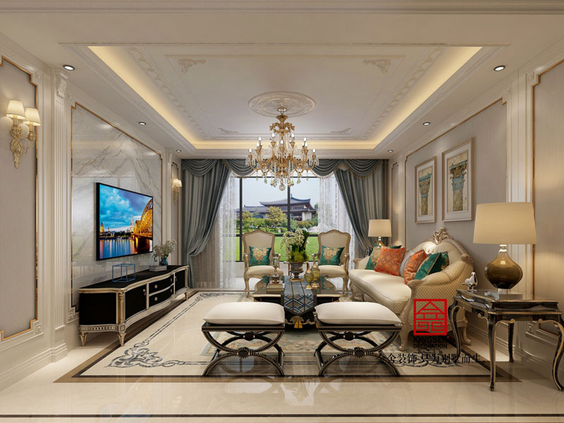 東南智匯城四室兩廳歐式風格裝修效果圖