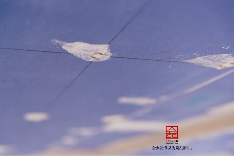 中冶德賢公館150平米裝修施工現場