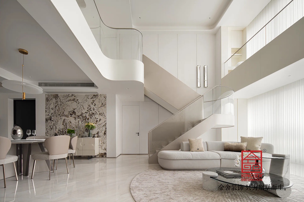 阿爾卡迪亞280平米現代極簡裝修-客廳