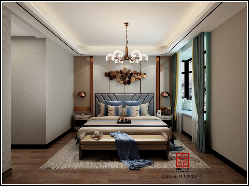 水榭花都180平米港式輕奢風格裝修效果圖