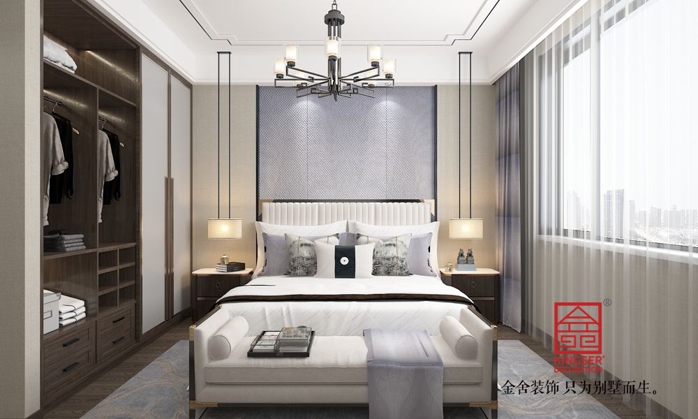 國赫天著151平米新中式風格裝修-臥室