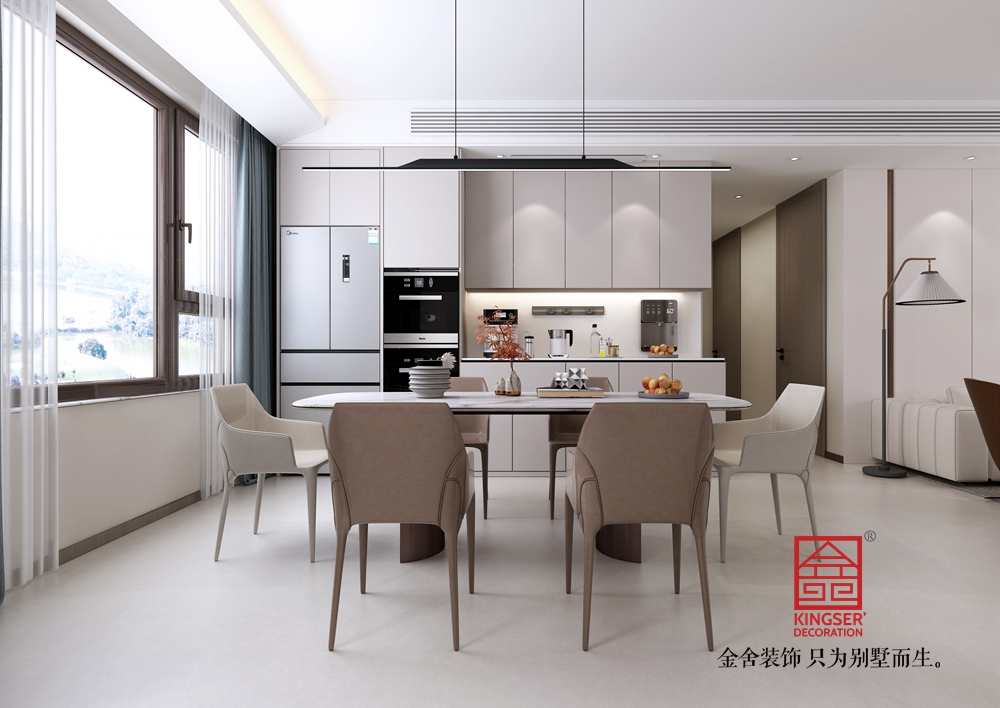 盛邦九號院148平米現代簡約裝修-餐廳
