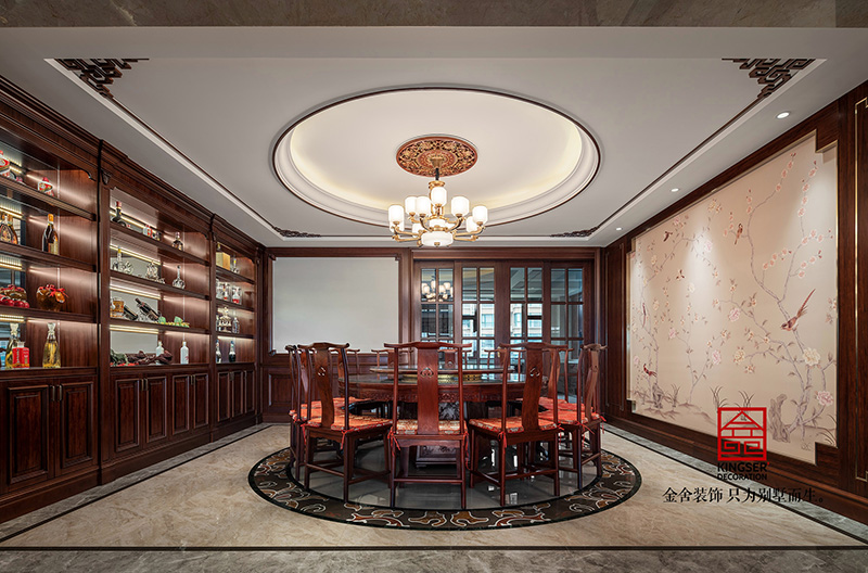 天下玉苑小區500㎡中式風格裝修-餐廳