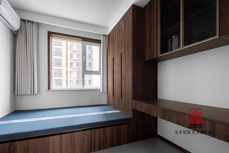 雨荷水岸130㎡中式風格裝修實景-臥室