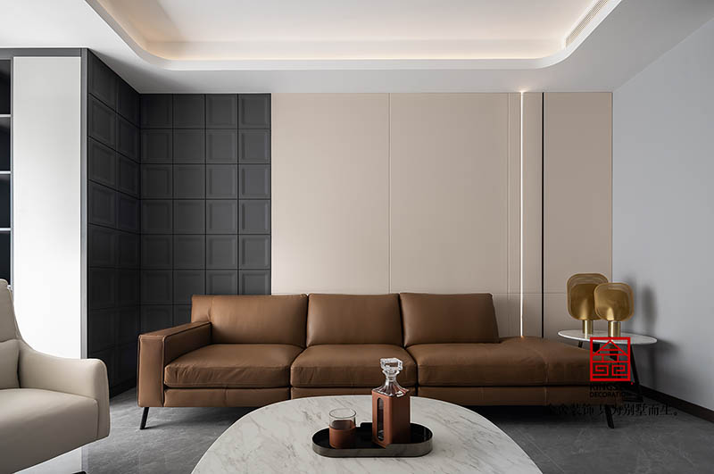 融創中心155平米現代簡約風格裝修-客廳