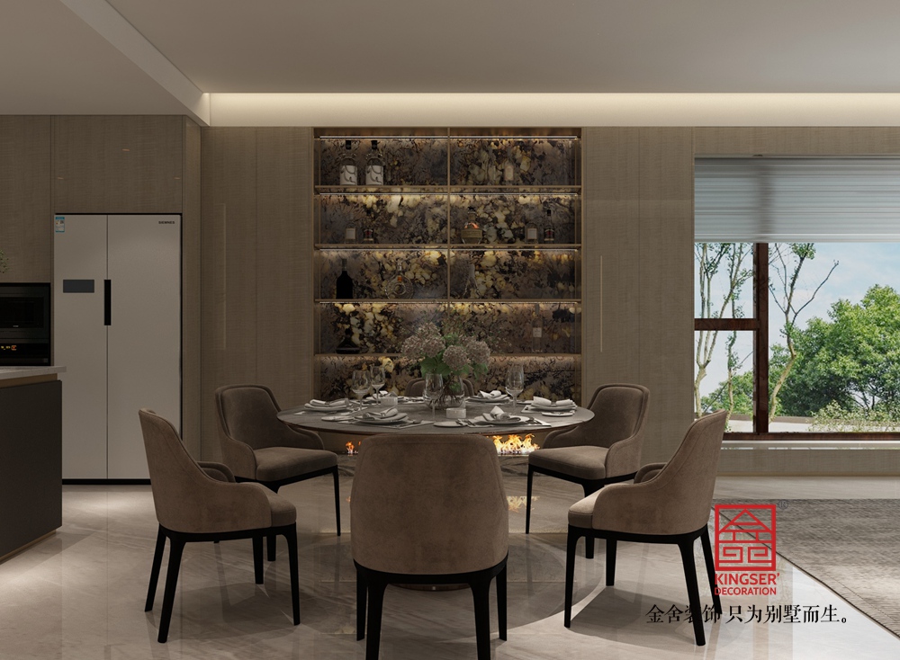 瑞凝府211平米現(xiàn)代簡(jiǎn)約風(fēng)格裝修-餐廳