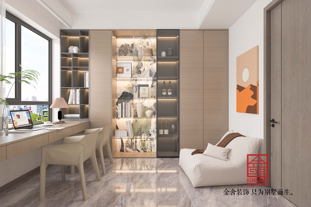 瑞凝府269平米新中式風(fēng)格裝修-書(shū)房