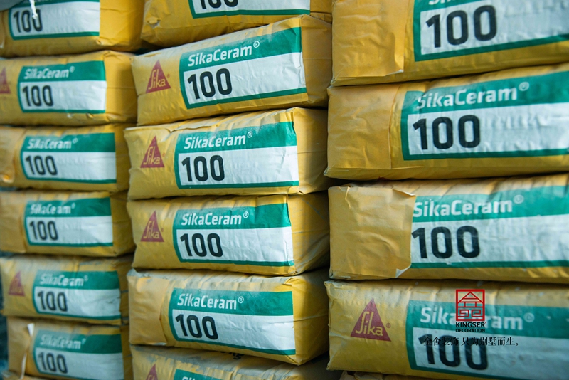 金舍裝飾東南智匯城191平瓦工在施工地現場