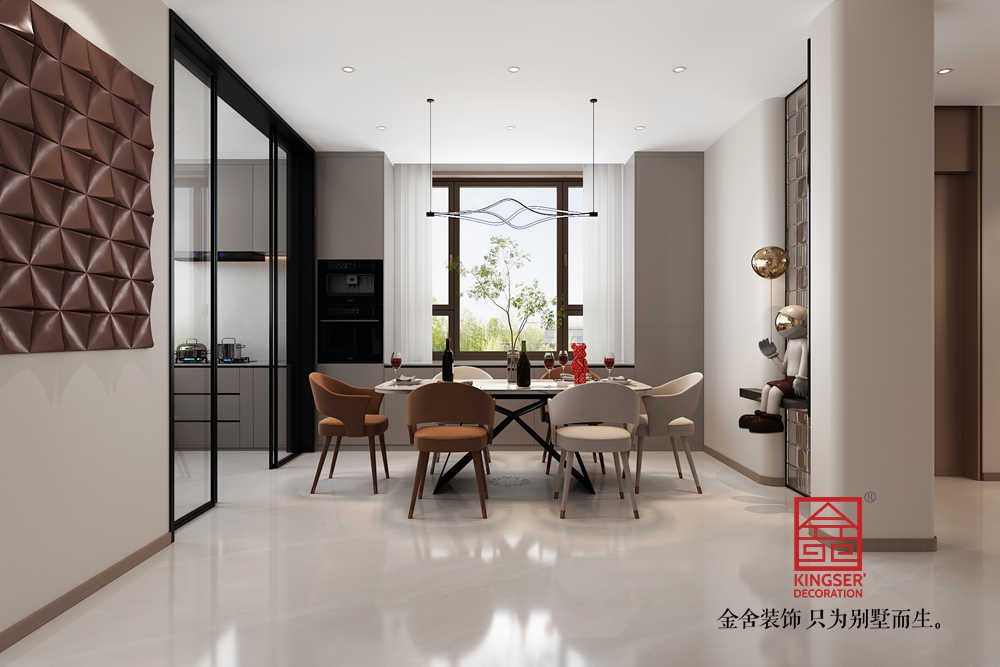金碧天下400平米現代簡約風格裝修-餐廳