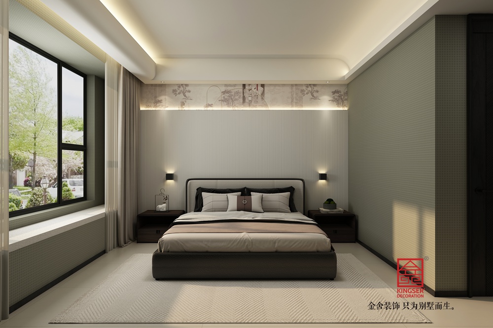 碧桂園129平米新中式風格裝修-臥室