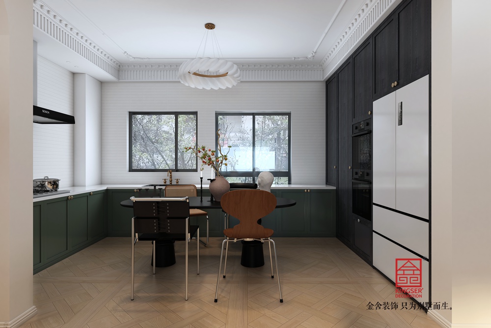 融創時代中心178平米輕奢風格裝修-廚房