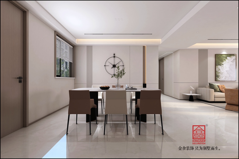 維多利亞228平米現代簡約風格裝修-餐廳