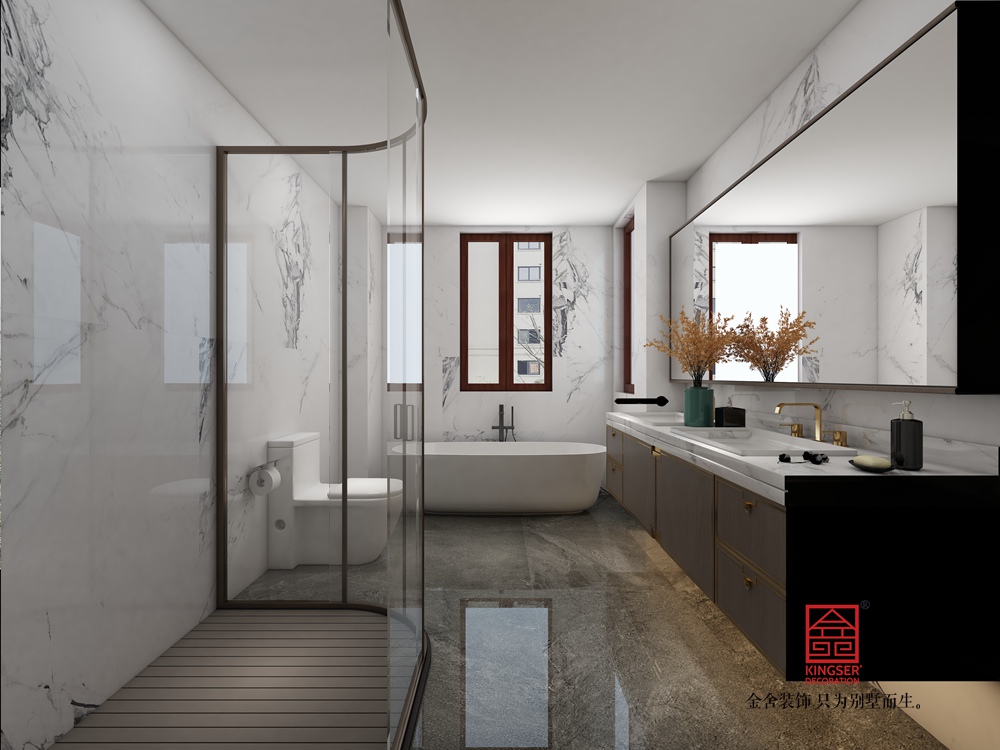 御河上院210平米新中式風格裝修-衛生間