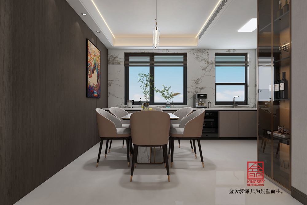 瑞凝府168平米現代簡約風格裝修-餐廳