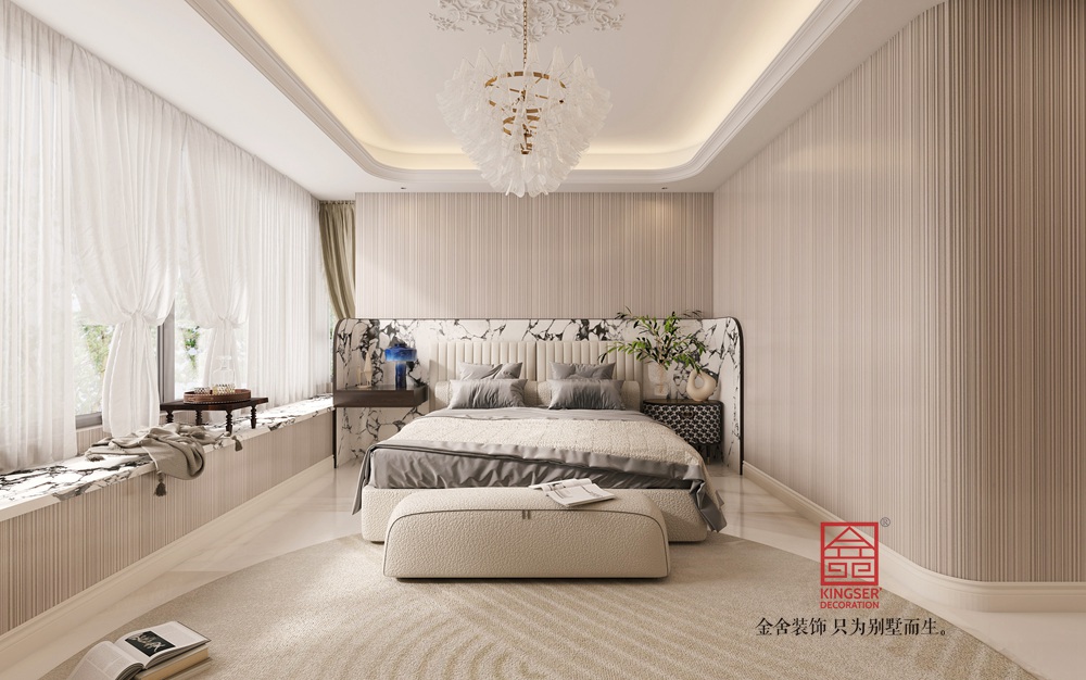 龍湖天奕350平米法式風(fēng)格裝修-臥室