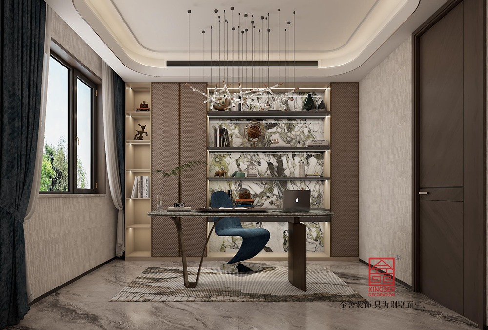 中海峯235平米現(xiàn)代重奢風(fēng)格裝修-書房