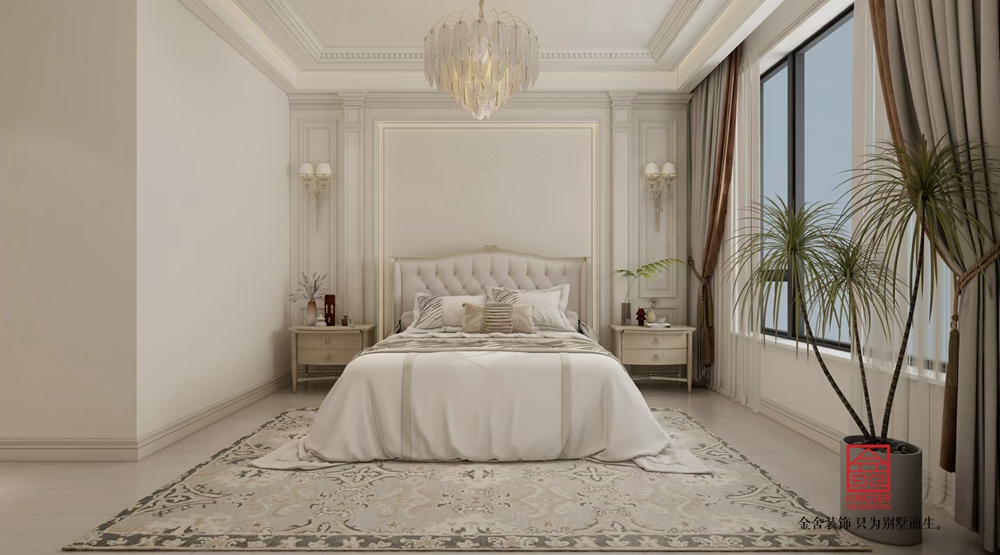 中海峯叁號院270平米簡約法式風格裝修-臥室