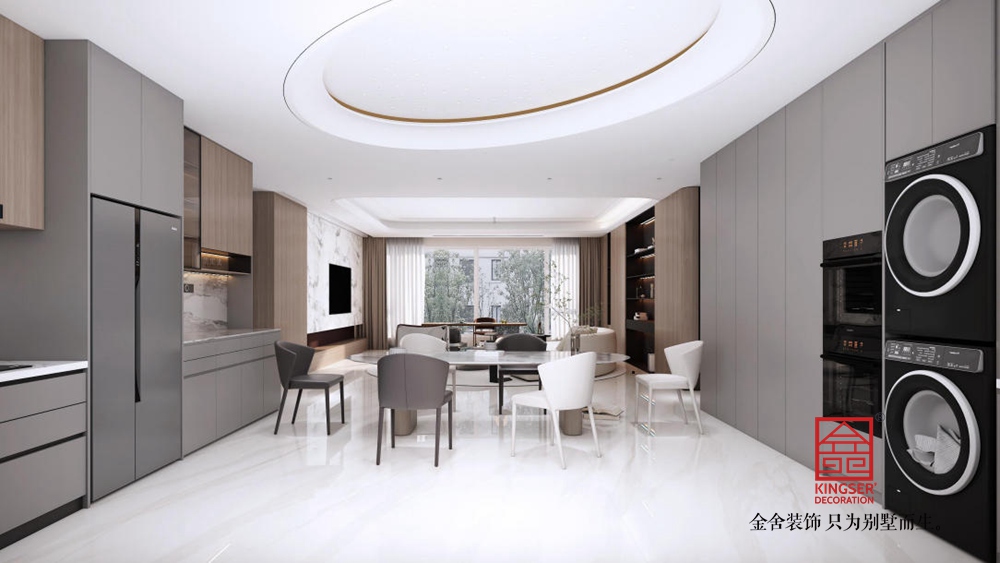 中海峯200平米現(xiàn)代簡約風格裝修-餐廳