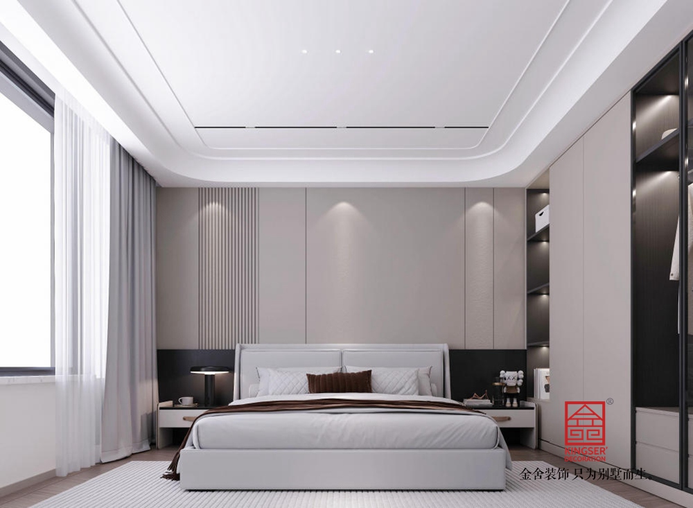 中海峯200平米現(xiàn)代簡約風格裝修-臥室