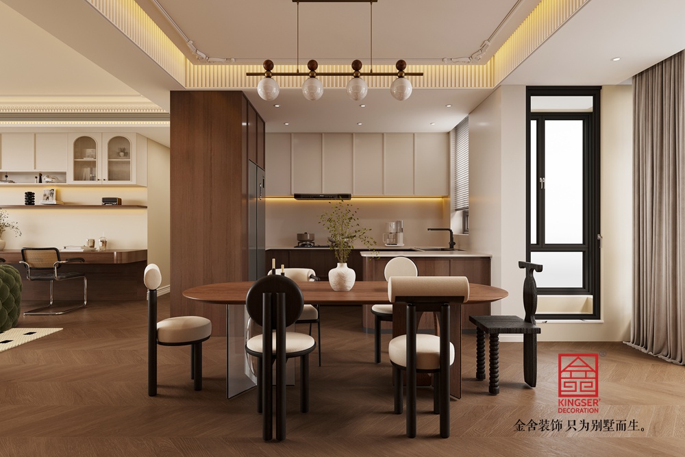 高薪苑190平米中古風裝修-餐廳
