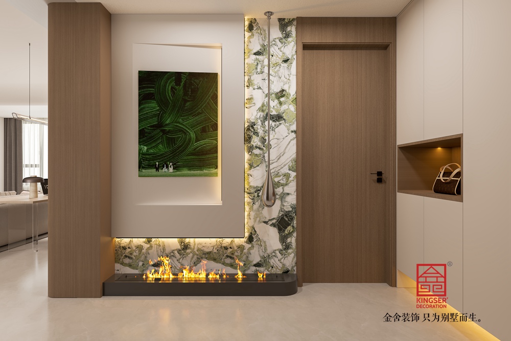 錦江府153平米現(xiàn)代簡約風格裝修-門廳