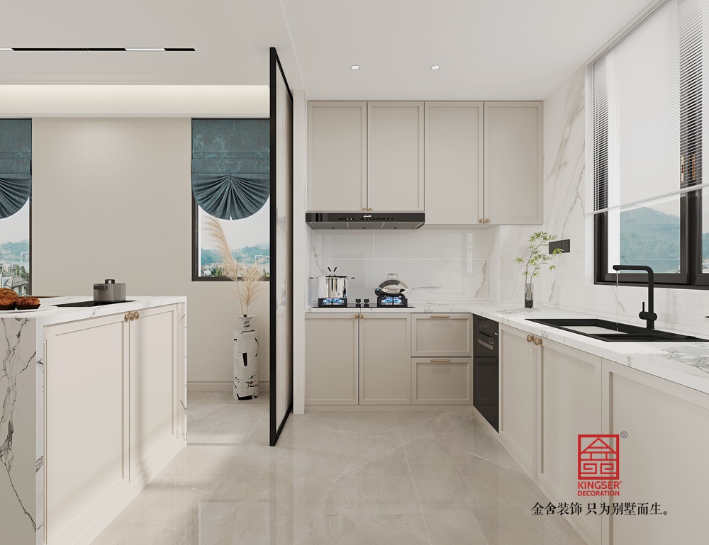 瑞凝府211平米美式輕奢風(fēng)格裝修-廚房