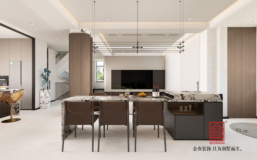 西山林語別墅360平米極簡風(fēng)格裝修-餐廳