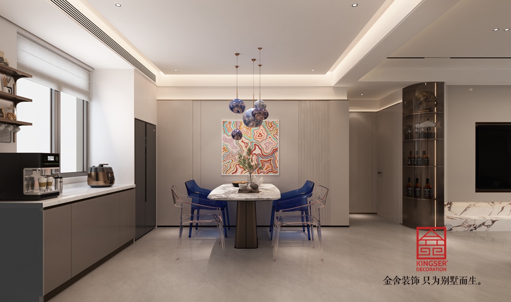 東南智匯城132平米現代輕奢風格裝修-餐廳