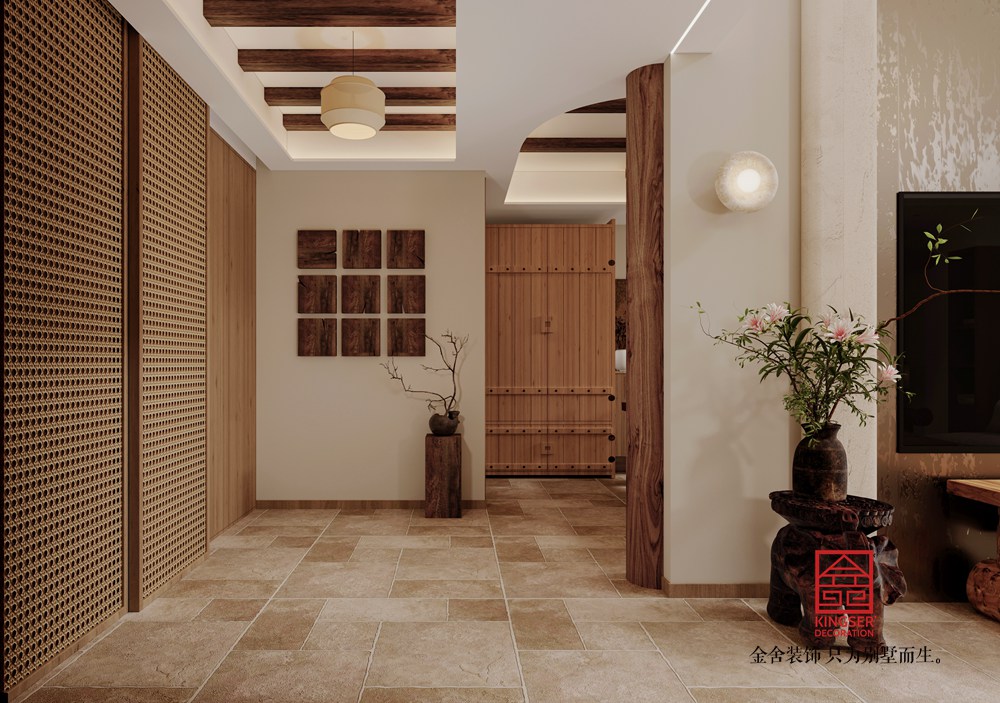 西派江玥260平米新中式風(fēng)格裝修-門廳