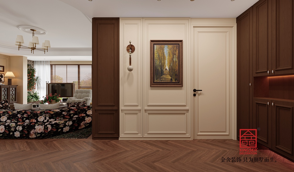 天瑞府146平米中古風(fēng)格裝修-門廳